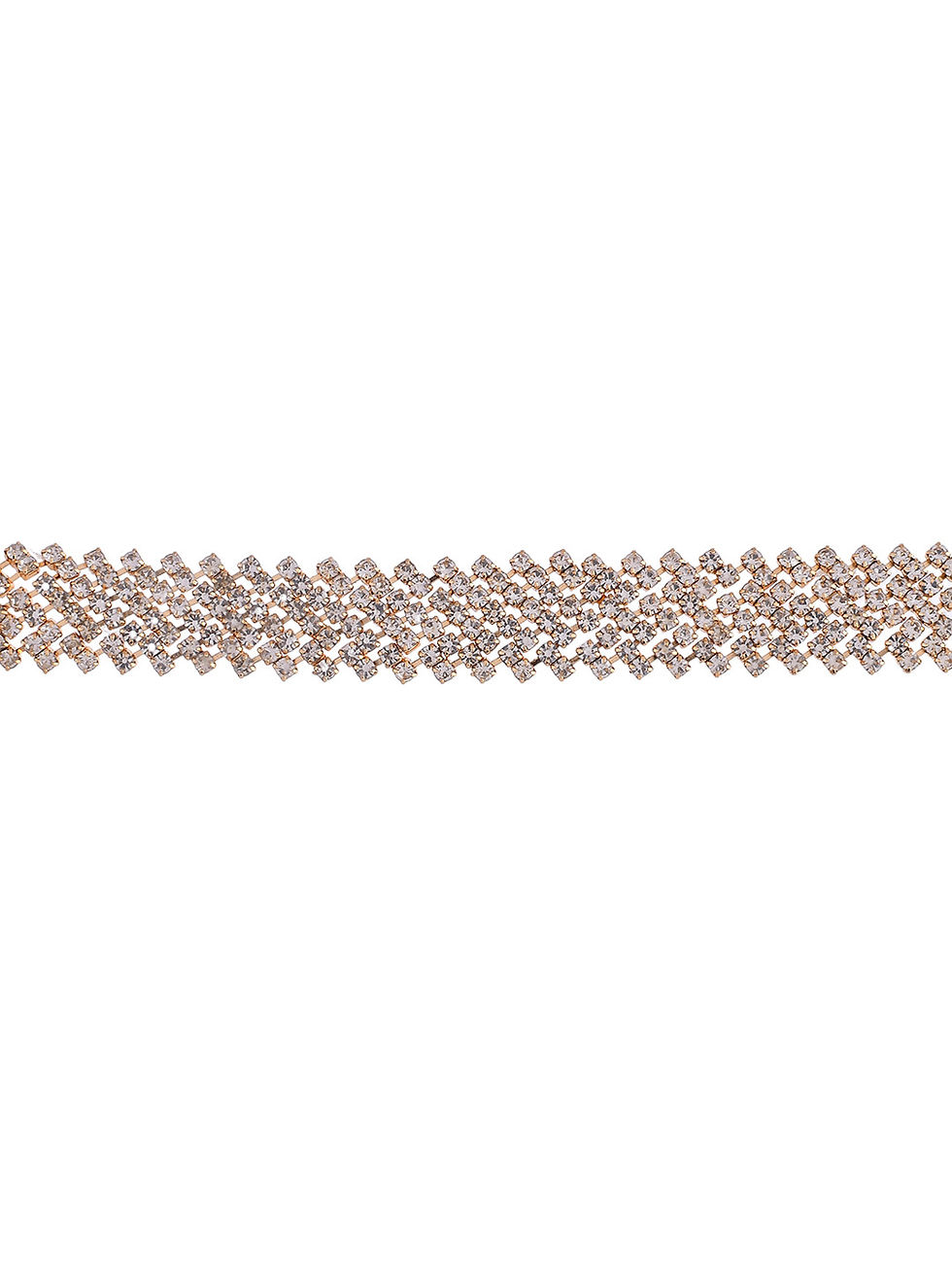 Thumbnail: Gold Plated Amarican Diamond HandCrafted Choker With Earrings Set