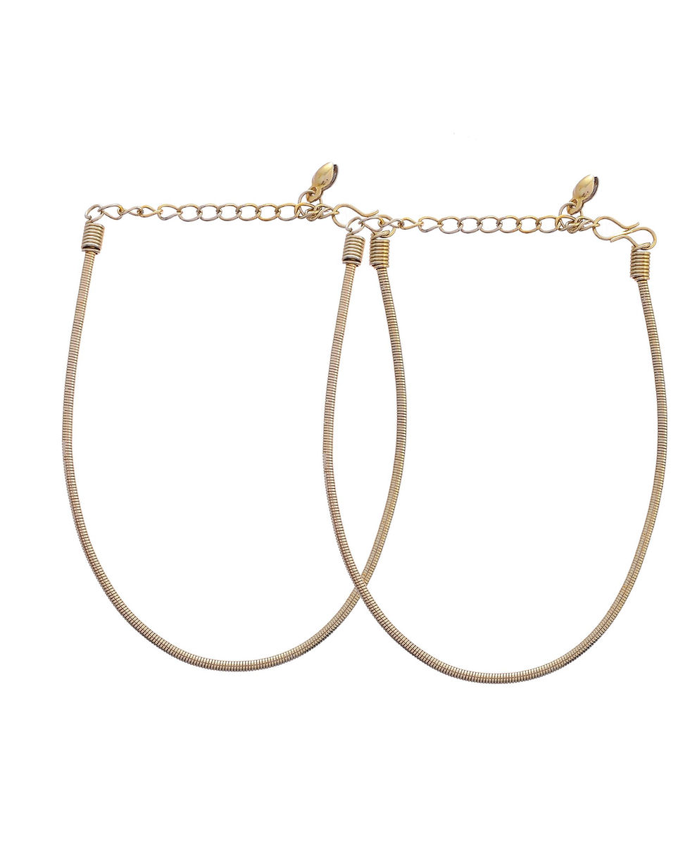 Thumbnail: Set of 2 Copper Plated Snake Chain Anklet