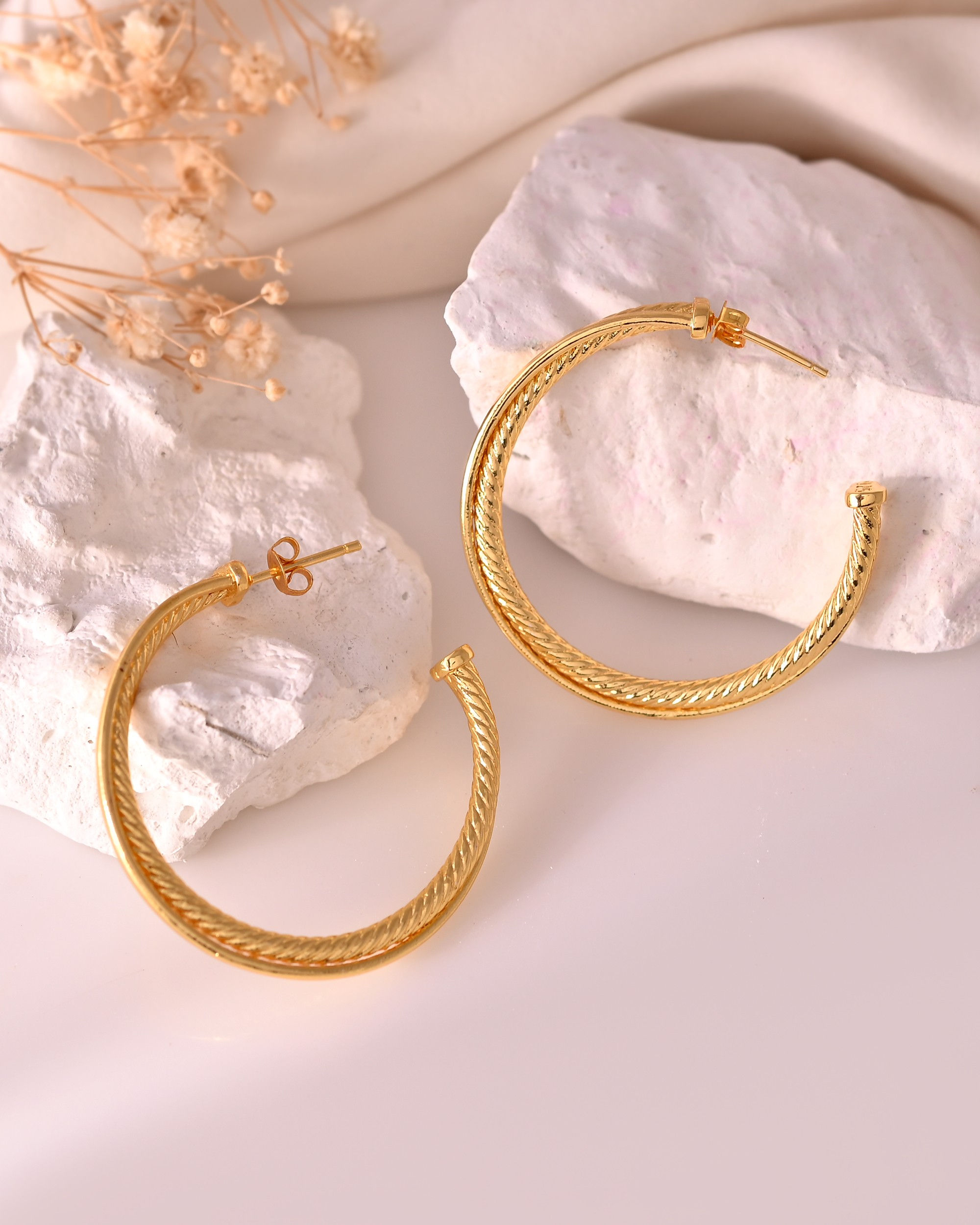 Gold Plated Anti Tarnished hoops Earrings