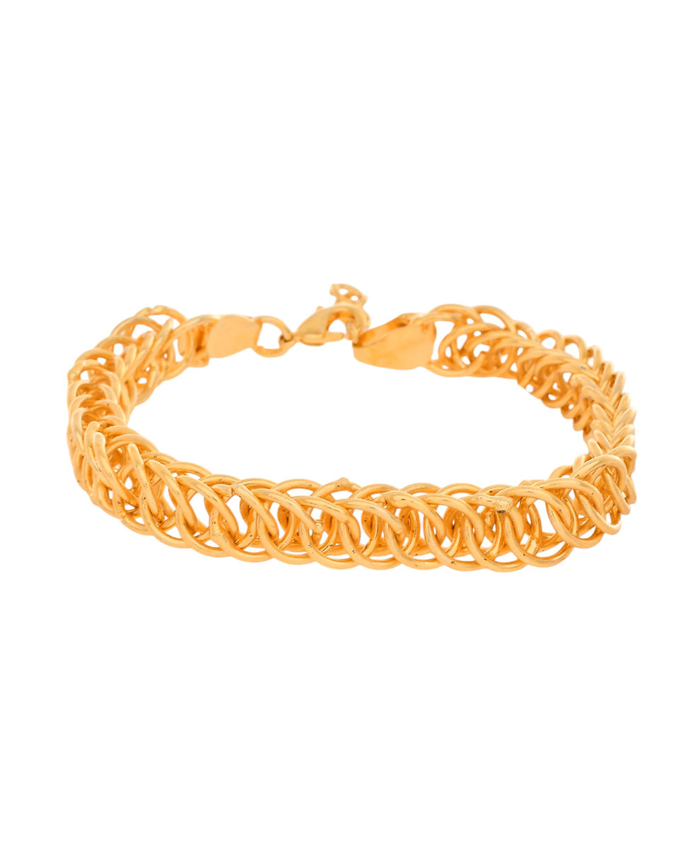 Thumbnail: Gold Plated Stainless Steel Elegent Men's Bracelet