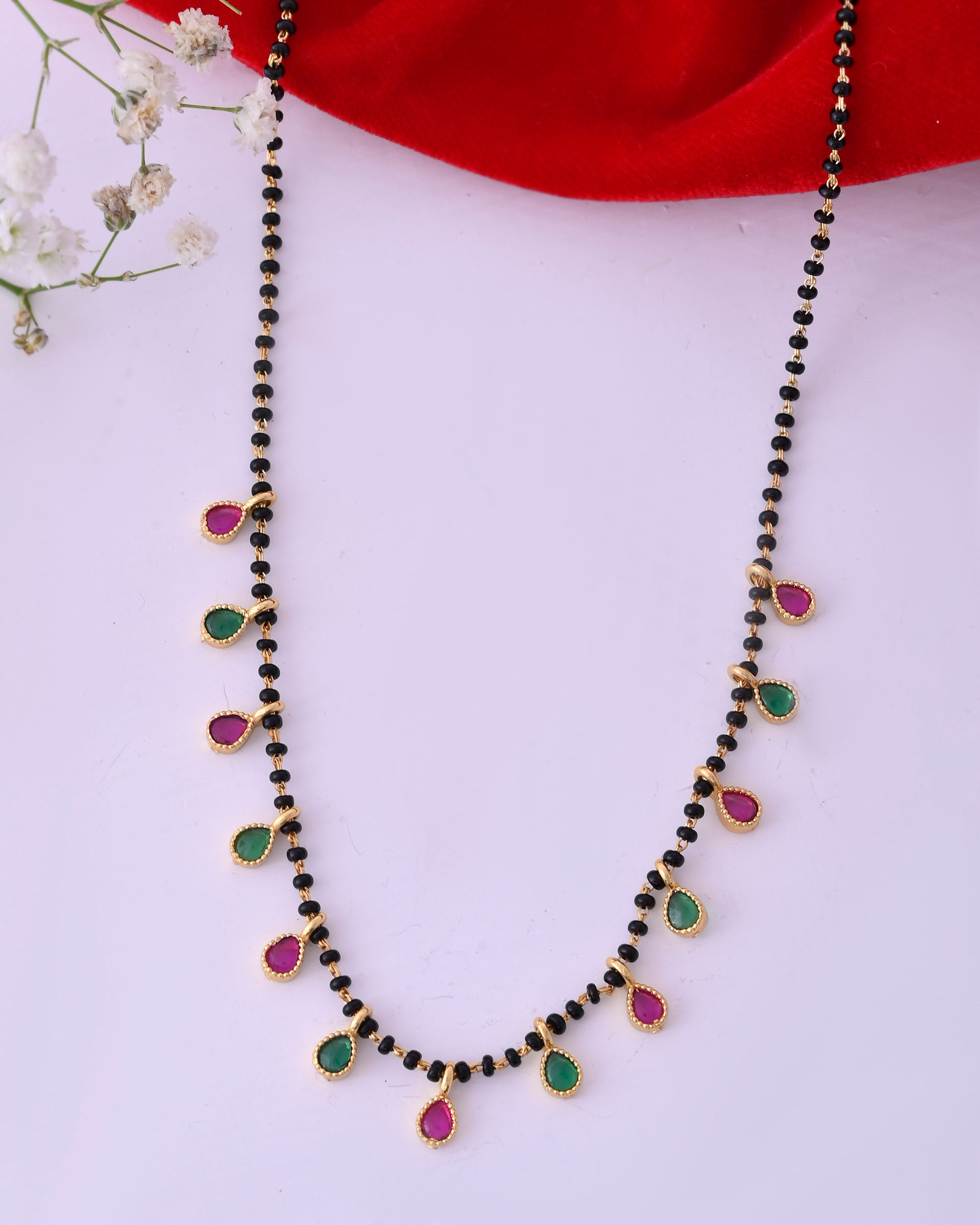 Gold Plated AD Studded Drop Shaped MangalSutra