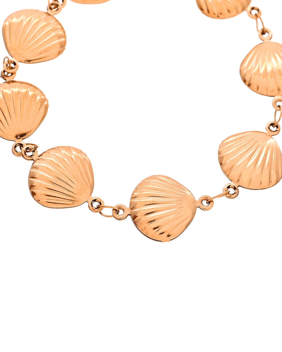 Thumbnail: Gold Plated Elegent Shell Shaped Bracelet For Women