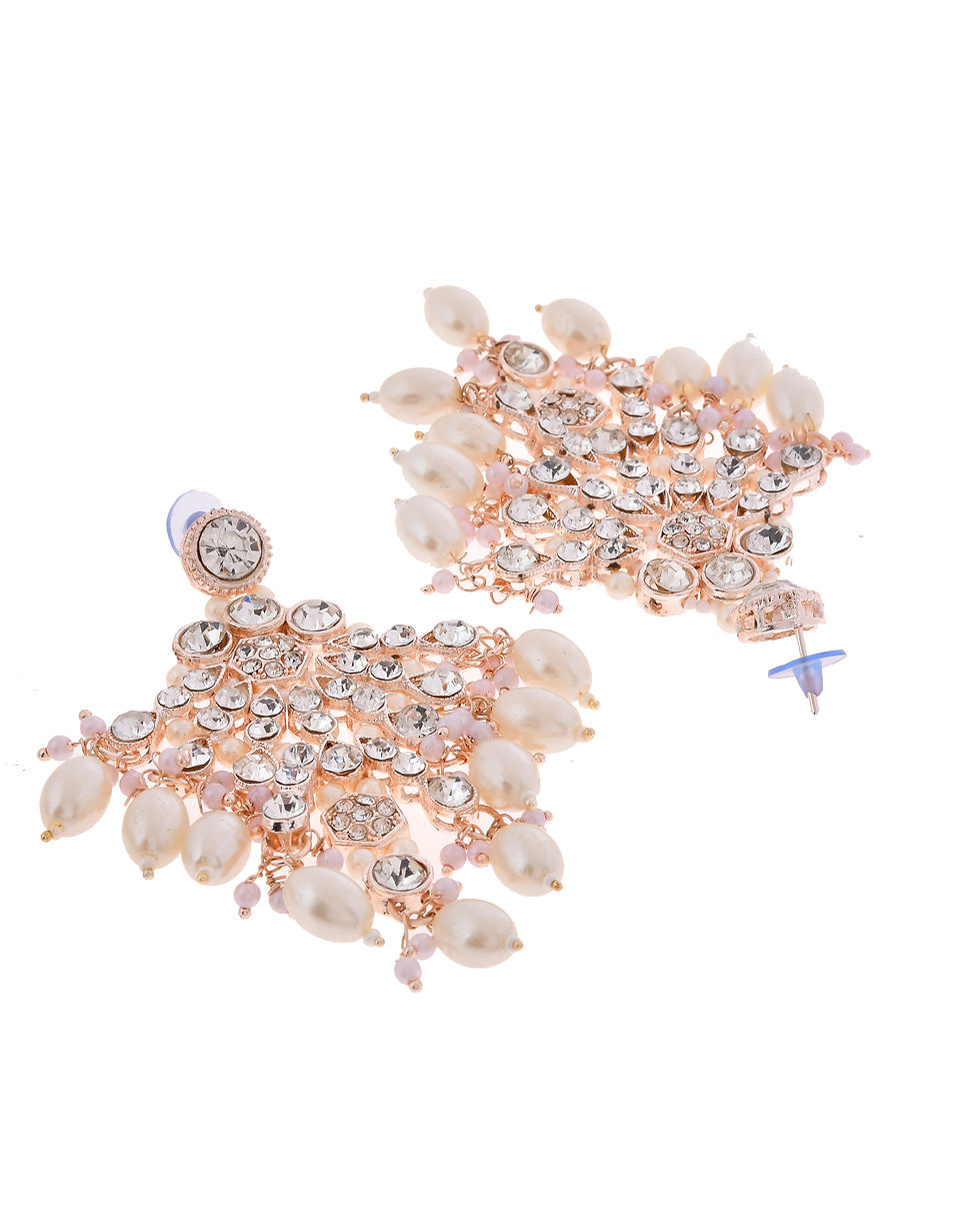 Thumbnail: Gold Plated Stone Studded Choker Jewellery Set With Maang Tikka