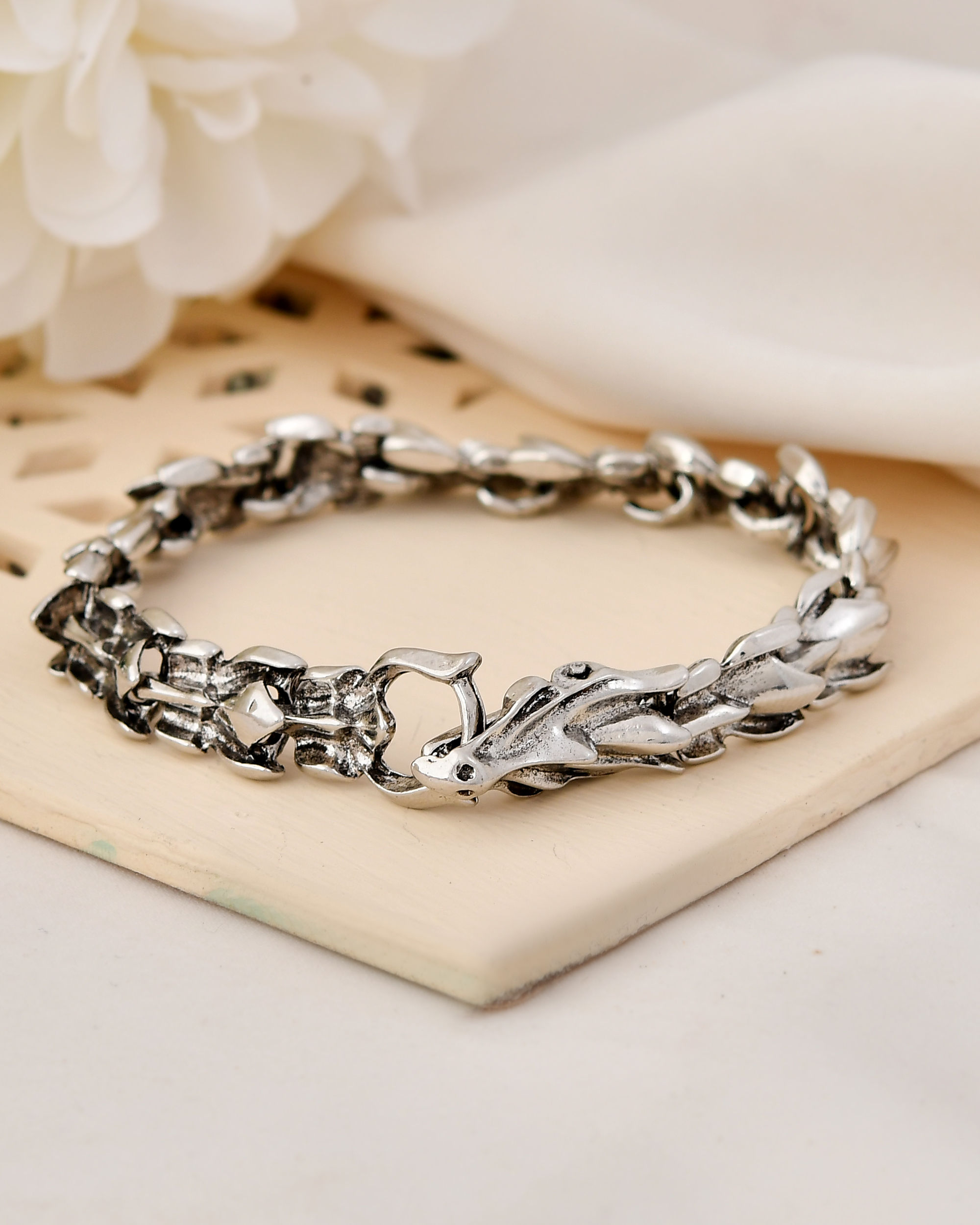 Men Stainless Steel Dragon Bracelet