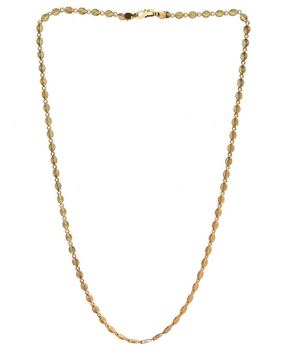 Thumbnail: Gold Plated Designer Oval Women Chain