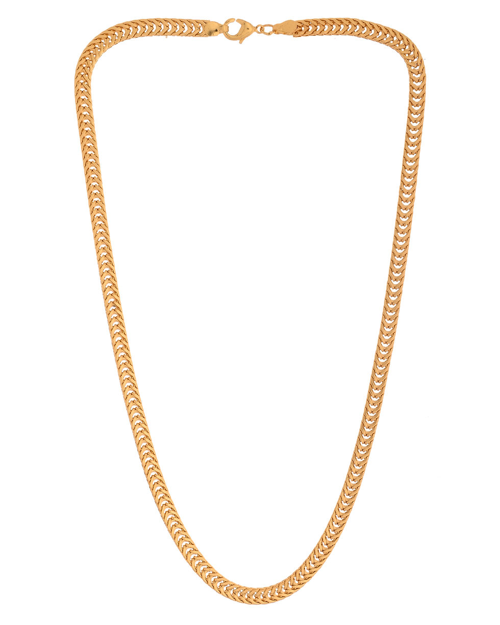 Thumbnail: Stainless Steel Classic Linked Gold Plated Chain