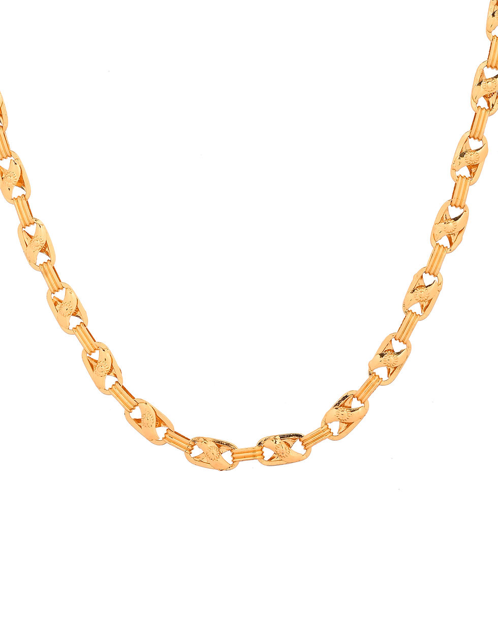 Thumbnail: Gold Toned Elegent Designer Link Chain For Men