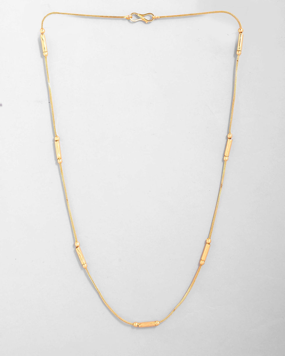 Thumbnail: Gold Plated Designer Chain With Gold Pipe