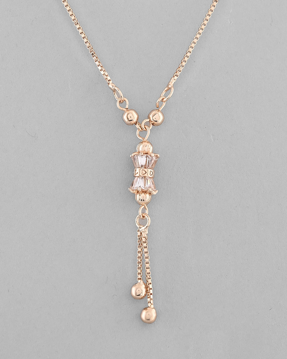 Thumbnail: Rose Gold Plated AD Stone Studded Chain