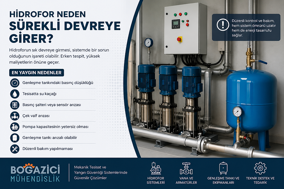 Hidrofor Neden Sürekli Devreye Girer? En Yaygın Nedenler ve Çözüm Önerileri