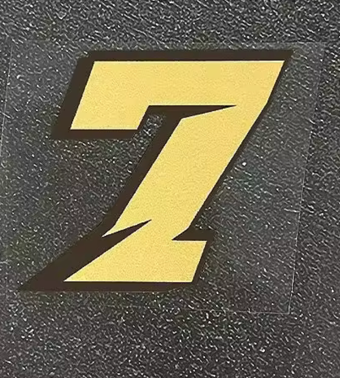 Miniaturbild: Gold MatteNummer Motorrad Aufkleber