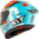 Thumbnail: KYT TT-Revo Leopard Replica Aragon blau-orange-weiss