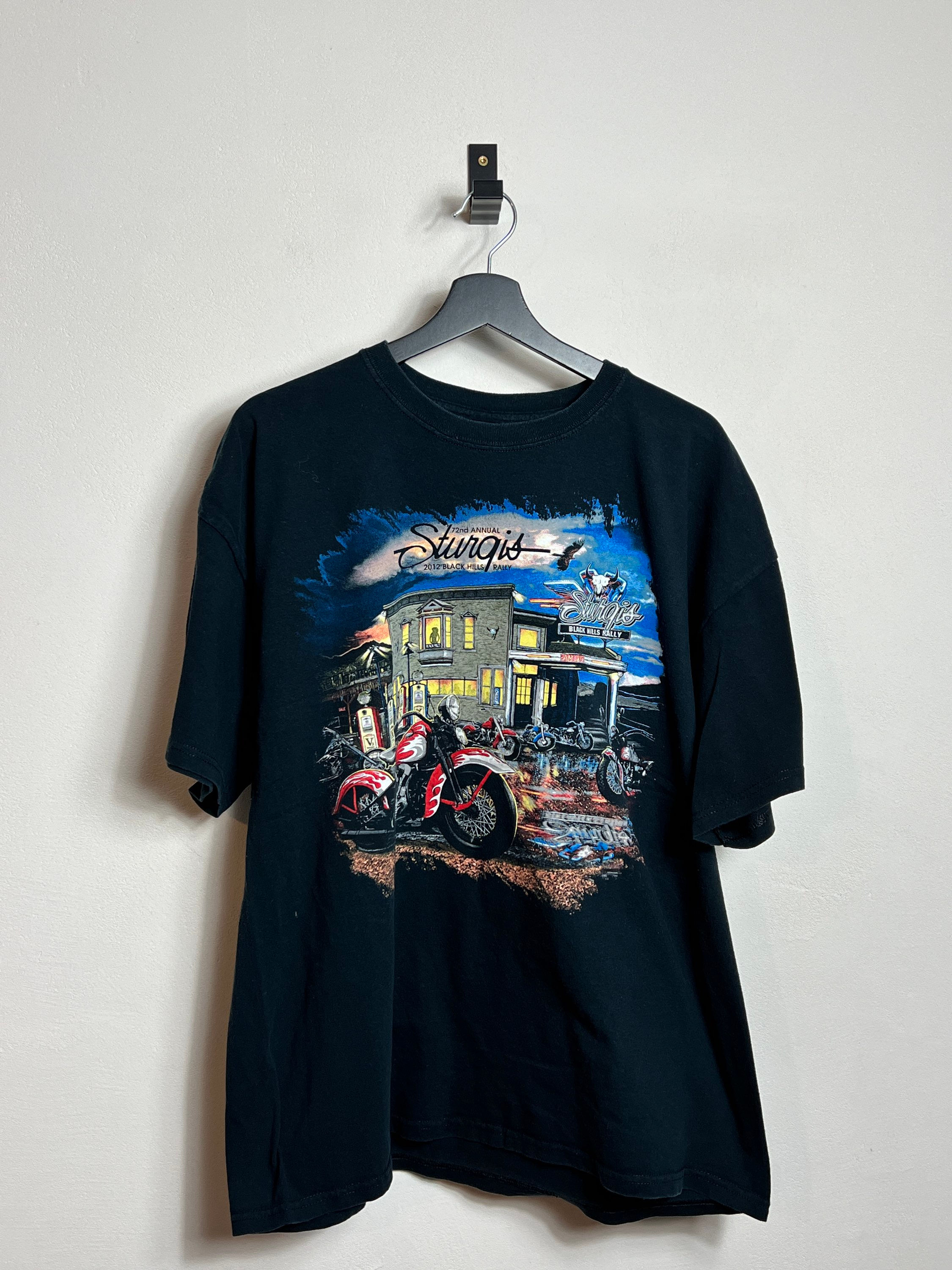 Sturqis Rallye T Shirt L black Harley Indian Motorcyle Rock