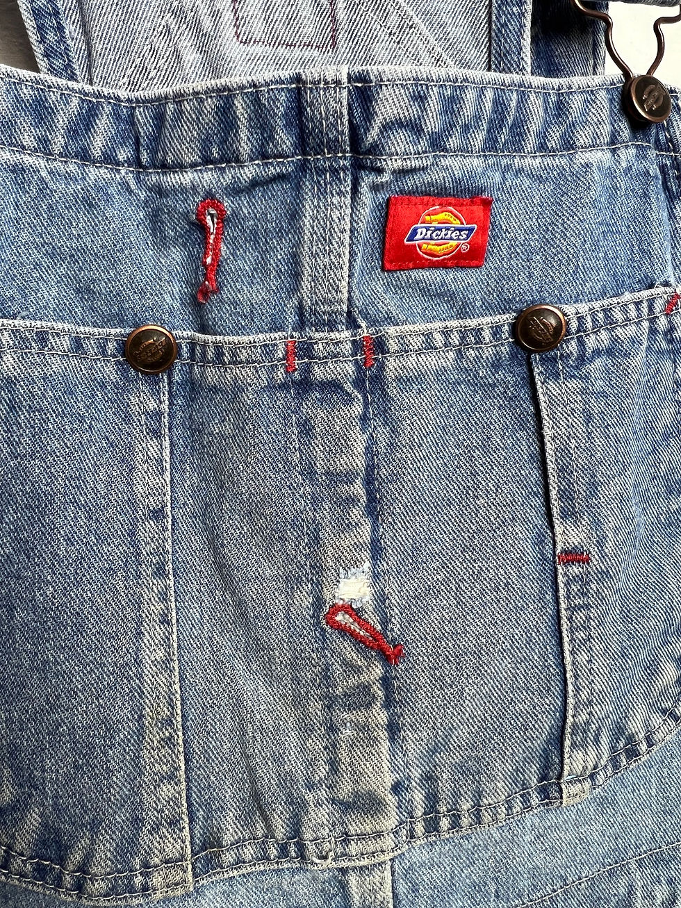 Miniaturbild: Dickies Dungaree M 34x32 blue Denim Workwear Carpenter Overall