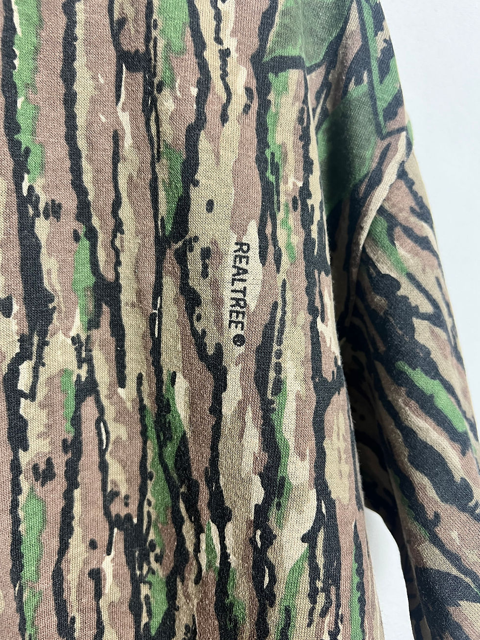 Miniaturbild: Vintage Realtree T Shirt L cut off sleeves 90s Camouflage Wood Treebark Tarn