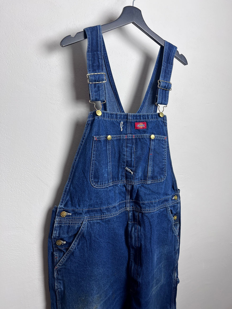 Miniaturbild: Dickies Dungaree XL 38x30 dark navy Denim Workwear Carpenter Overall