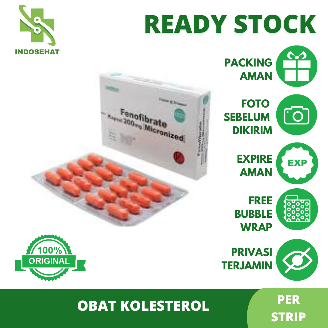 FENOFIBRATE MEDIKON 200 MG BOX @ 2 STR @ 20 CAP