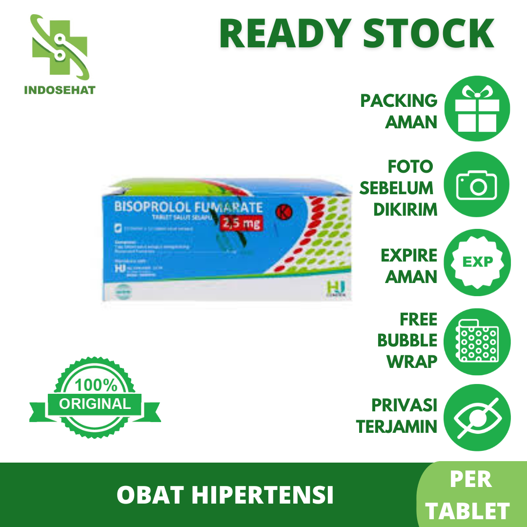 BISOPROLOL 2.5 MG HEXPHARM BOX 10 STR @10 TAB