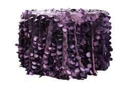 Petal taffeta 120" plum round $25.00