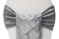 pintuck sash silver