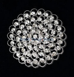 Gemstone Brooch in Silver 2"$3.00