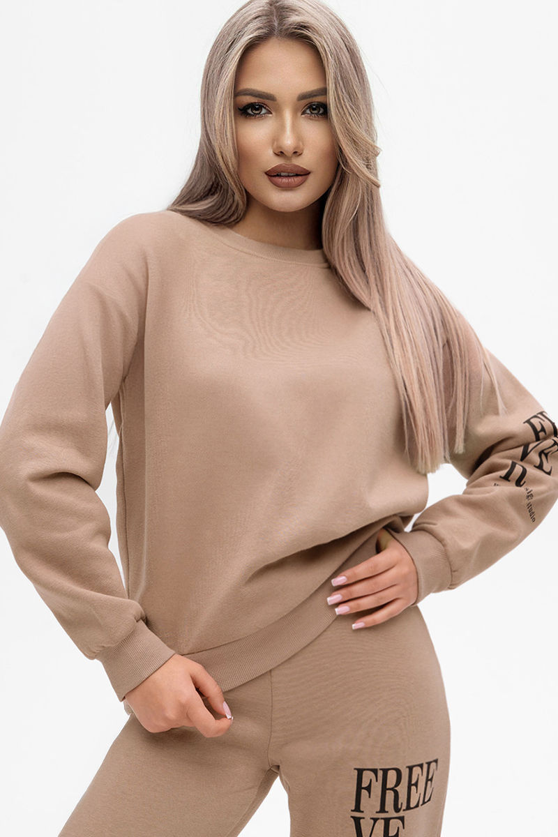 Прев'ю: Спортивний батник жіночий Freever UF 20809 бежевий