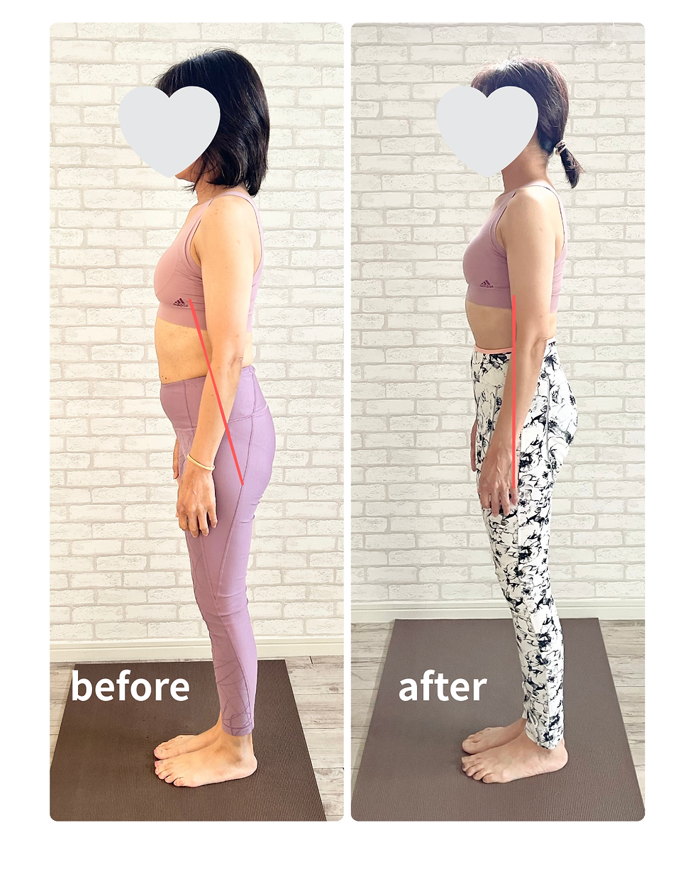 美姿勢ヨガプログラム受講者様の変化⑦
