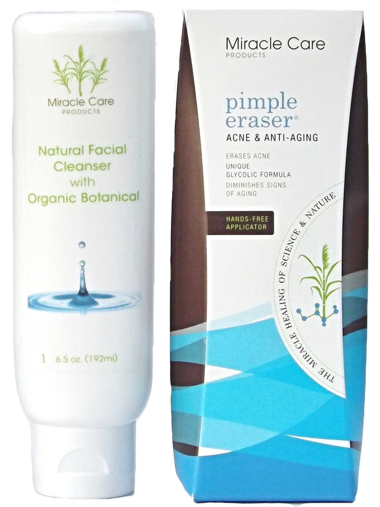 Miracle Care Natural Facial Cleanser and Pimple Eraser Acne Anti-Aging Glycolic