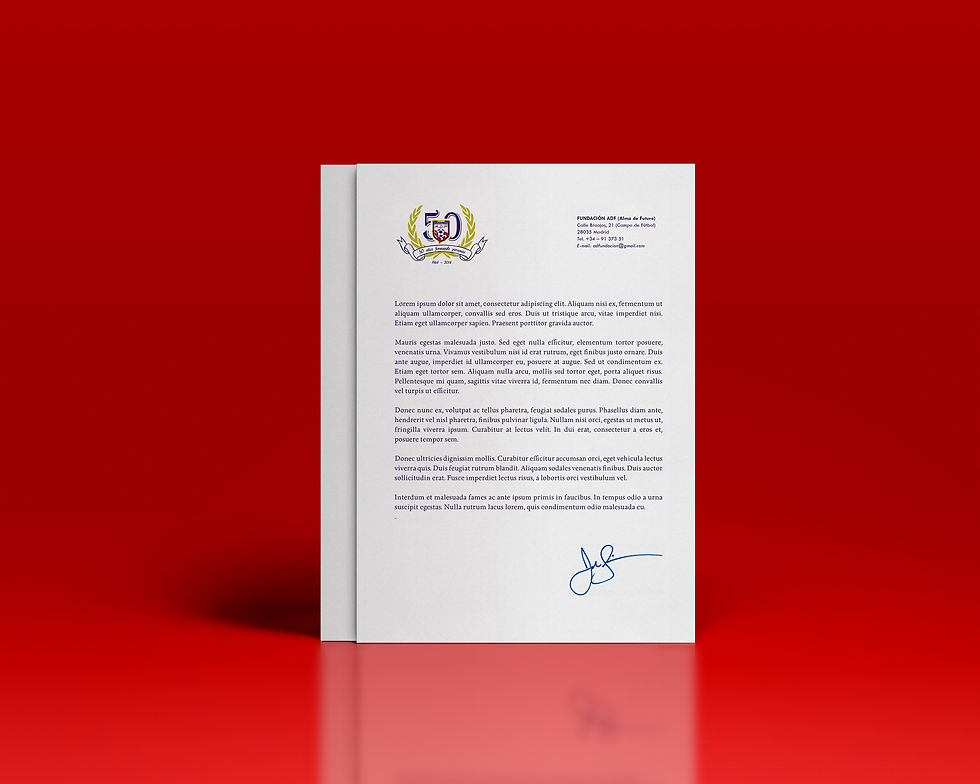 Ejemplo carta conmemorativa