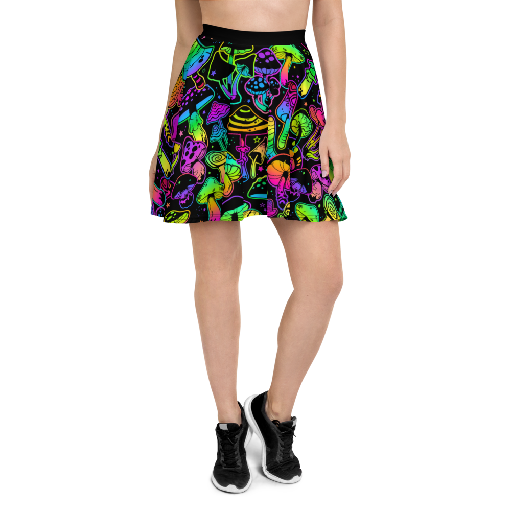 walking on the moon Skater Skirt