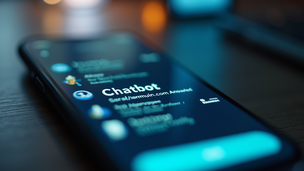 Close-up view of a chatbot interface on a smartphone screen