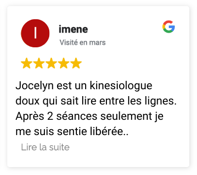 Avis Google Kinésiologie intégrative Montpellier Jocelyn Huet
