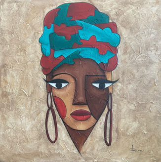 Painting titled The Infinite Connections by Ansiona, 2023, acrylic on canvas, 40 × 40 cm