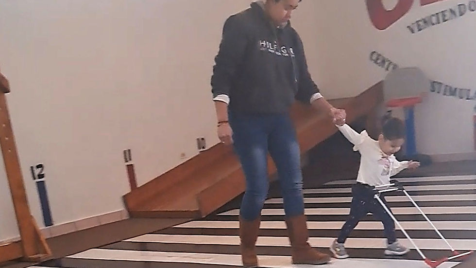 A white cane designed for blind toddlers helps them to make sense of the world.