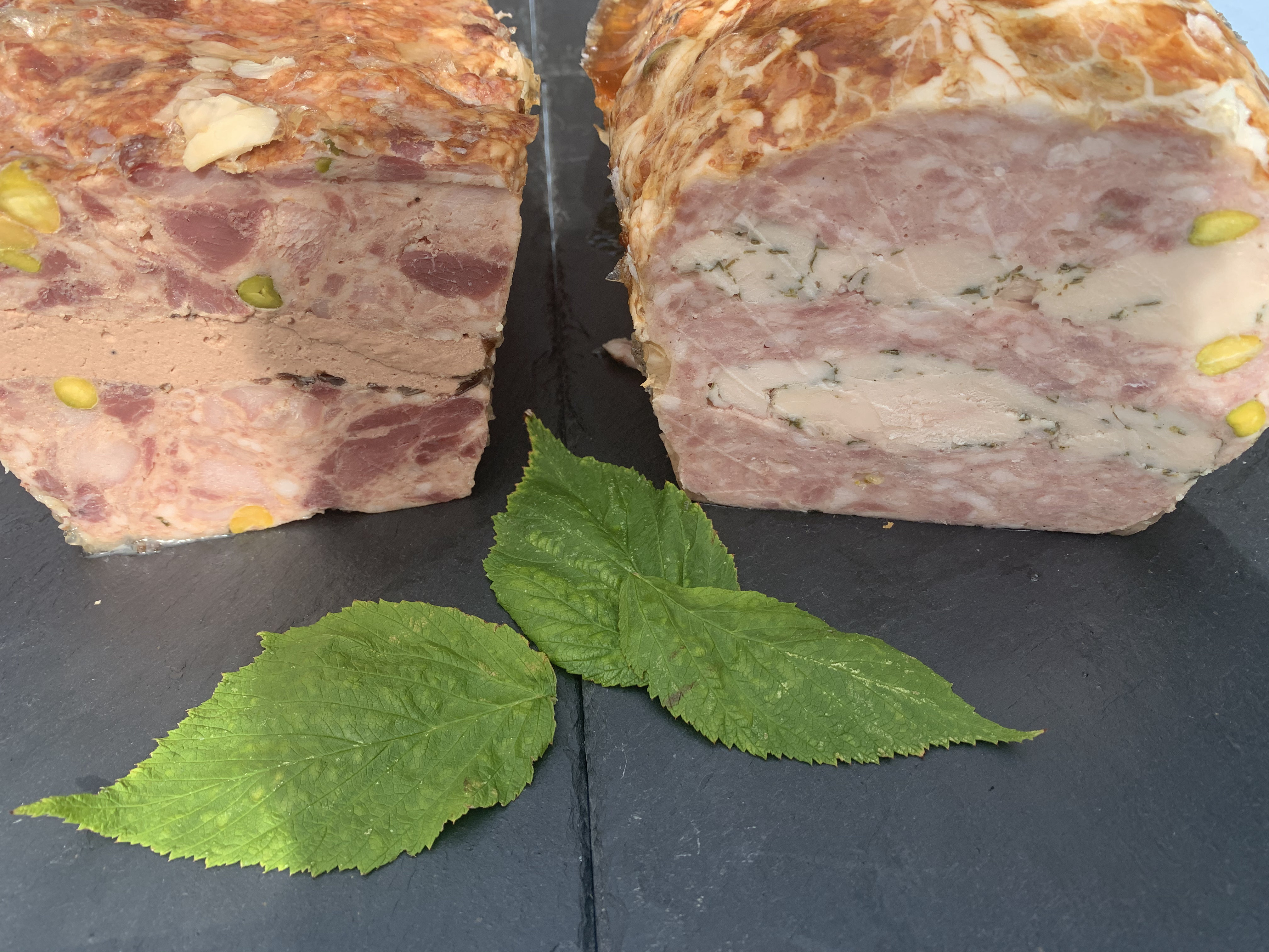 Pâté de canard, poulet estragon