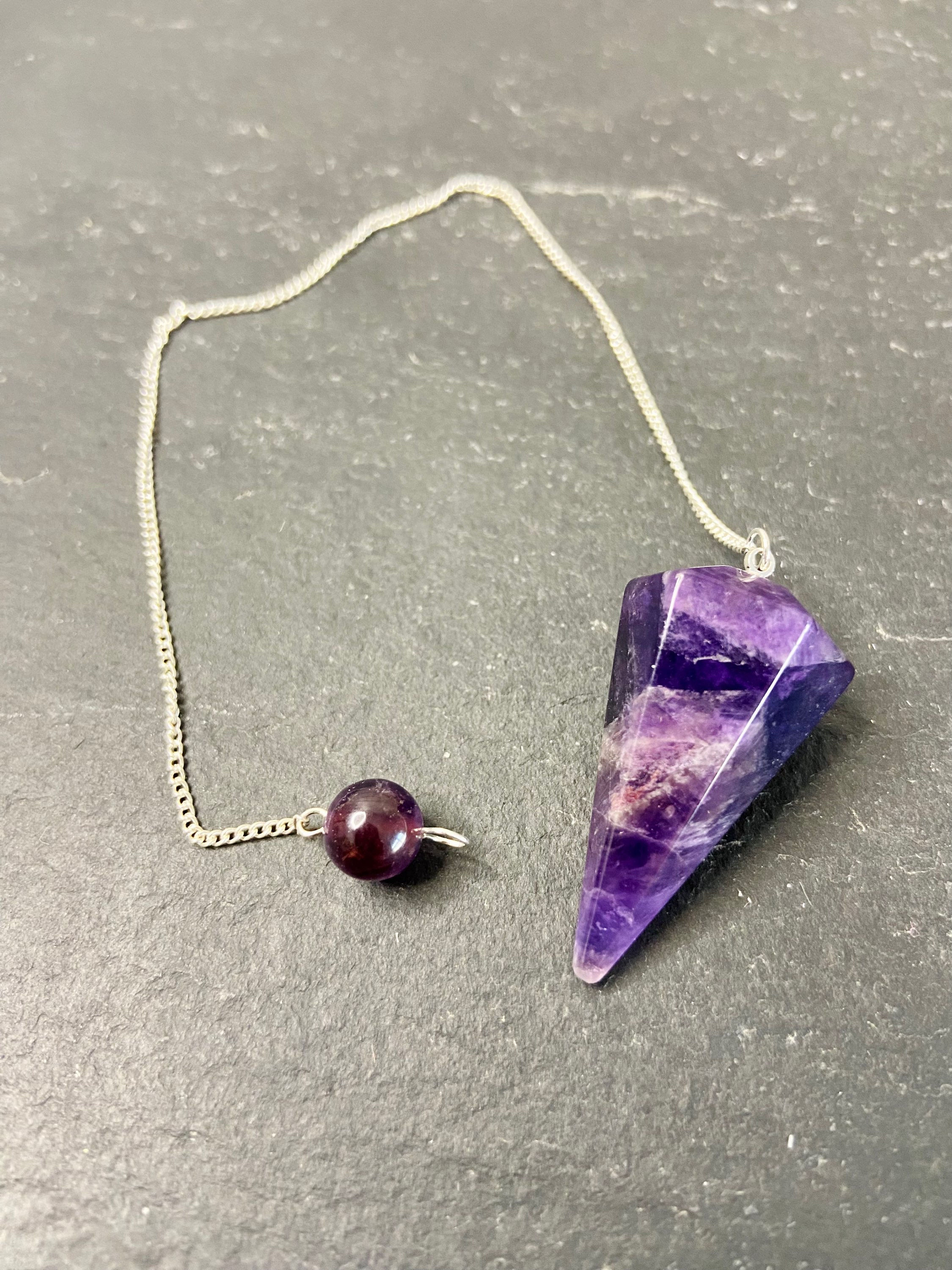 Amethyst Faceted Pendulum