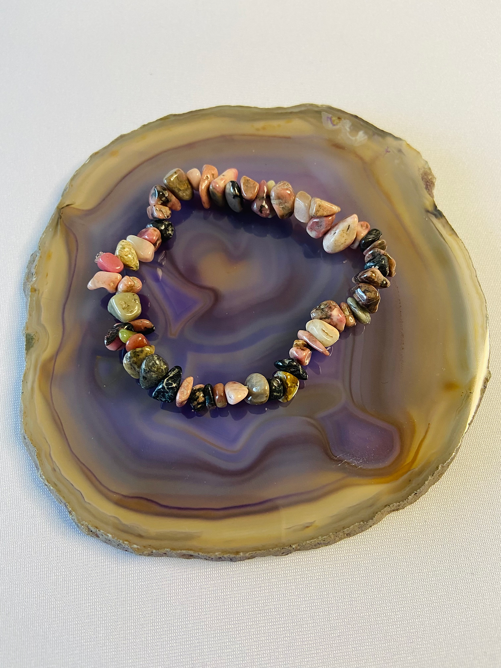 Thumbnail: Rhodonite chip bracelet