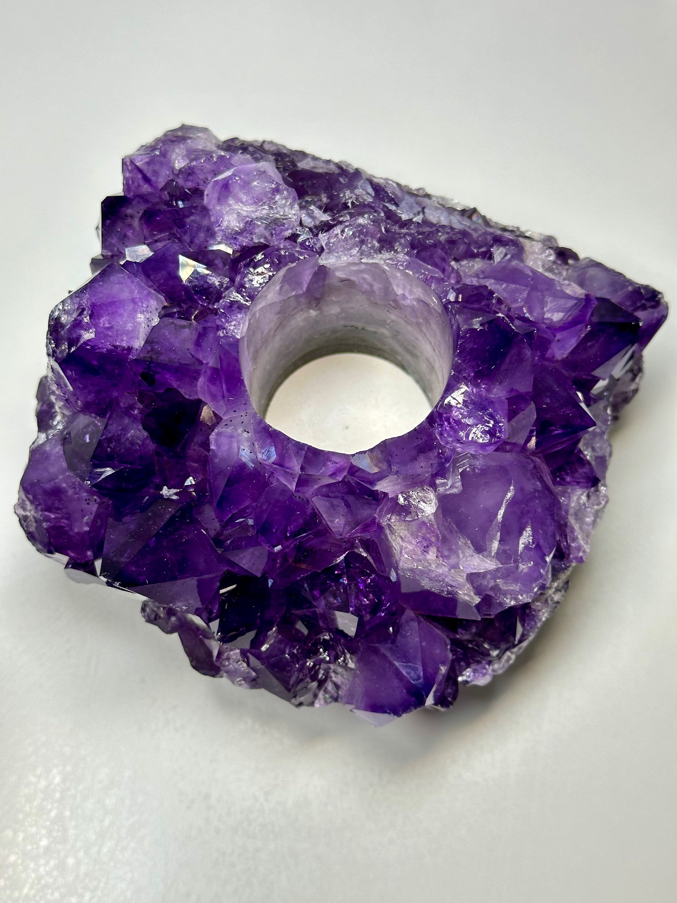 Amethyst T-Light Holder - A Grade