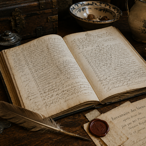 registre d'inventaire après décès