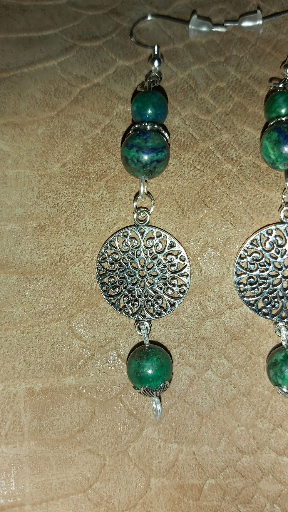 Miniature : Boucles d'oreilles Malachite et Azurite 