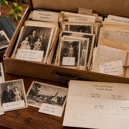 Documents et photographies à transmettre aux enfants et petits-enfants