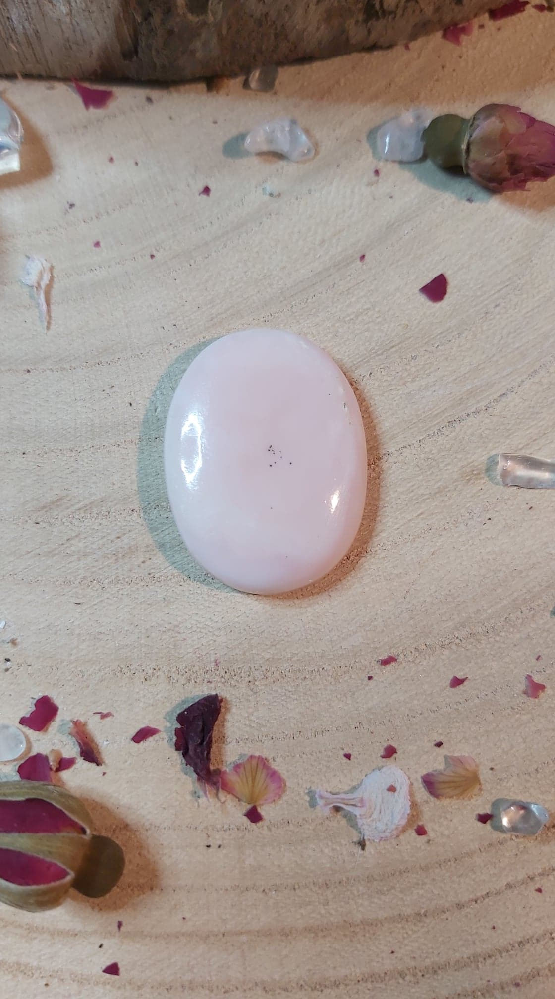 OPALE ROSE DES ANDES - Pendentif Cabochon Ovale 01