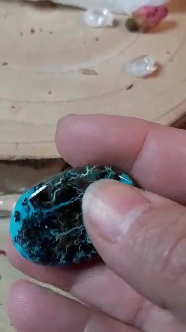 Miniature : CHRYSOCOLLE - Cabochon Ovale 02