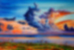 Balade sur le chemin côtier - 2023 - Huile sur toile - 120 x 80 cm