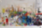 Les passants - 2021 - Huile sur drap de coton - 95 x 66 cm