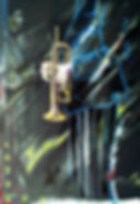 Yellow trompette - 2004 - Huile sur toile - 81 x 116 cm