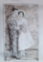 Photo ancienne - 2025 - Graphite et fusain - 70 x 100 cm