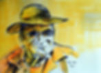 Papa - 2020 - Fusain et huile sur papier - 59 x 42 CM