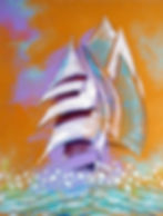 Toutes voiles dehors - 2020 - Pastel, fusain, acrylique - 60 x 80 cm