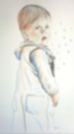 Jules en salopette - 2025 - Graphites sur papier 300 g - 70 x 100 cm
